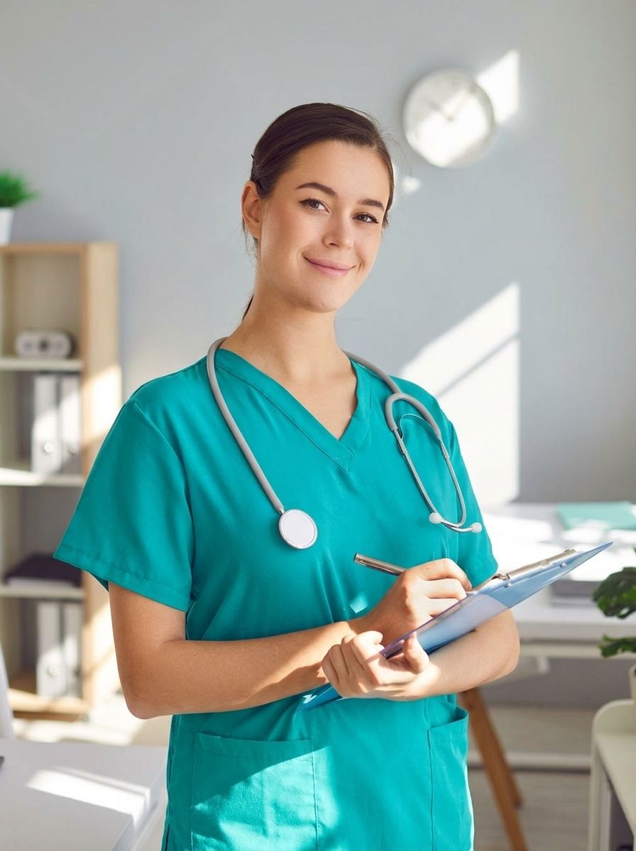 Profesional de salud con productos Micos